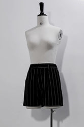 Black Rabbit Theater Vertical Stripe Print Ouji Lolita Shorts